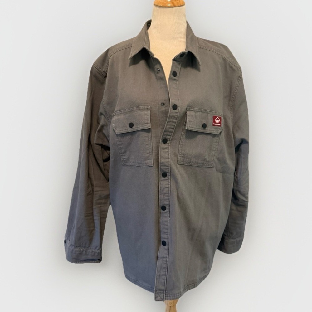 Wolverine Outerwear‎ Canvas Jacket Mens Gray XXL Cotton Steelhead Overshirt